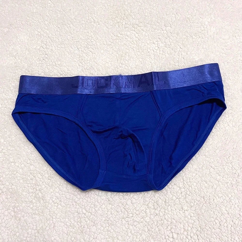 Jockmail Large (30-32) Classic Mono Brief Blue‎ Low Rise Modal Underwear JM358